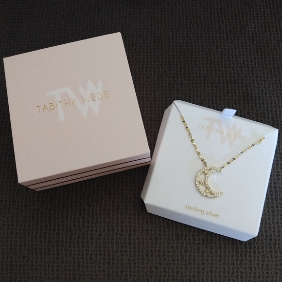 Tabitha Webb Crescent Moon Necklace Nib 